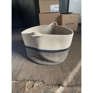 XLarge Cotton Rope Woven Laundry Basket Measurements In Photos
